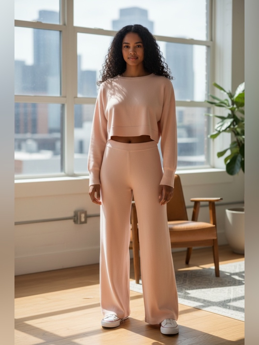 Florence by Mills NWT Wide-Leg Lounge Pants in Blush Size Small